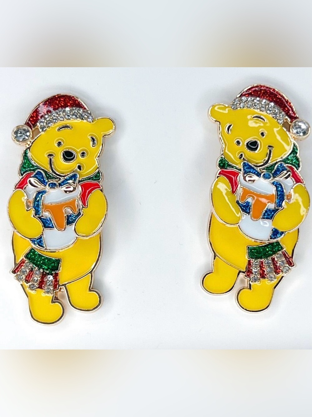 NEW Disney Baublebar Holiday Christmas  Winnie the Pooh Earrings